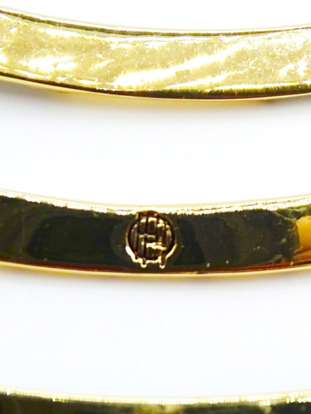 HOUSE of HARLOW Gold Plated & Black Enamel Geometric Pattern Collar Necklace - Picture 9 of 9